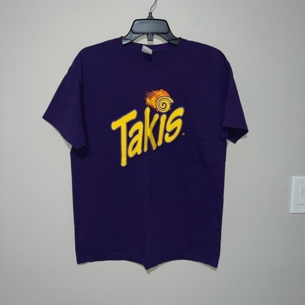 NWOT purple and yellow Takis shirt medium Hanes 
new